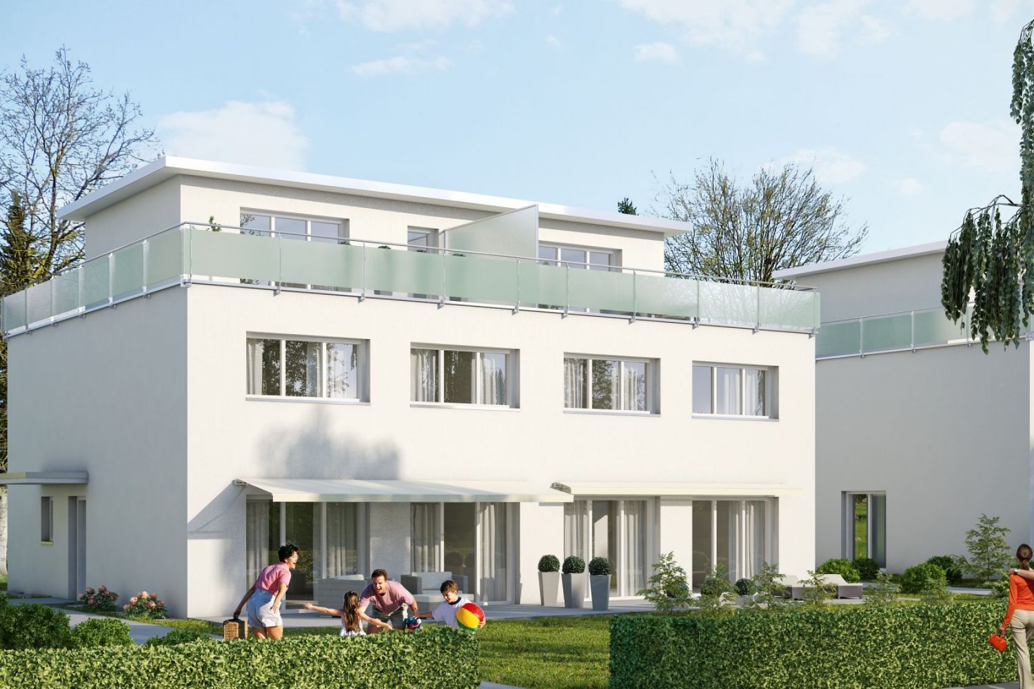 BELLA VISTA, Wohlen - Visualisierung Doppeleinfamilienhaus